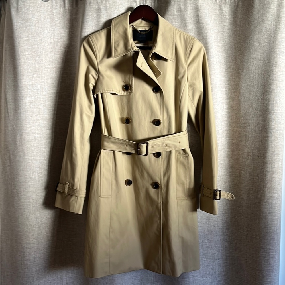 J. Crew Khaki Trench Coat Size 6